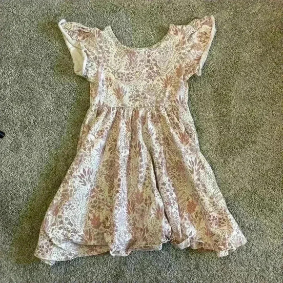 City Mouse Twirl Dress - Combed Jersey - Pastel Gardens Girls Size 6Y - Picture 2 of 8
